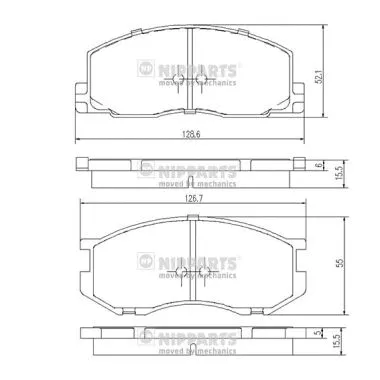 Brake Pad Set, disc brake (J3602039)
