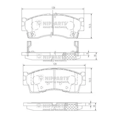 Brake Pad Set, disc brake (J3600308)