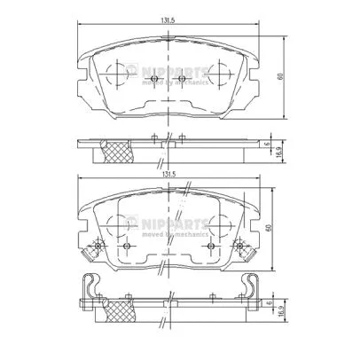 Brake Pad Set, disc brake (N3600543)