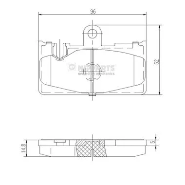 Brake Pad Set, disc brake (J3612029)