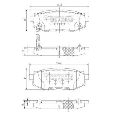 Brake Pad Set, disc brake (N3617006)