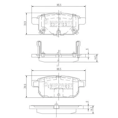 Brake Pad Set, disc brake (N3618002)