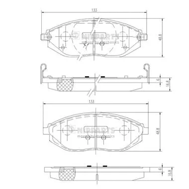 Brake Pad Set, disc brake (N3600916)