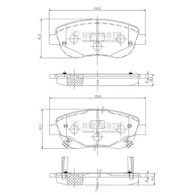 Brake Pad Set, disc brake (N3602135)