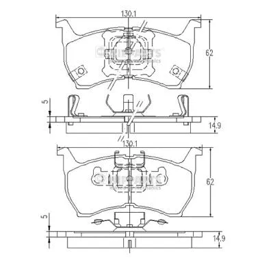 Brake Pad Set, disc brake (J3603001)