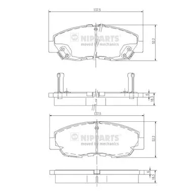 Brake Pad Set, disc brake (J3604030)
