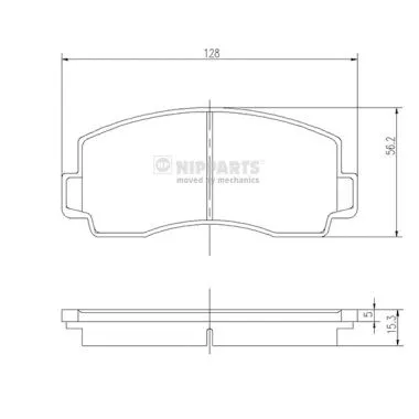 Brake Pad Set, disc brake (J3605002)