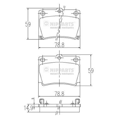 Brake Pad Set, disc brake (J3615011)