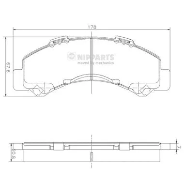 Brake Pad Set, disc brake (N3619003)
