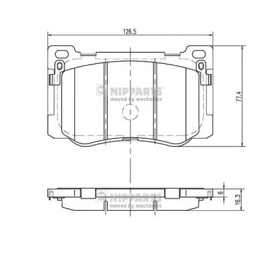 Brake Pad Set, disc brake (N3600549)