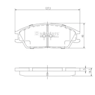 Brake Pad Set, disc brake (J3604020)