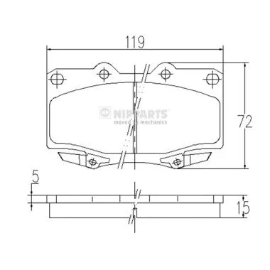Brake Pad Set, disc brake (J3602055)