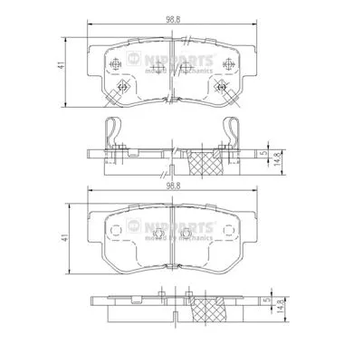 Brake Pad Set, disc brake (J3610509)