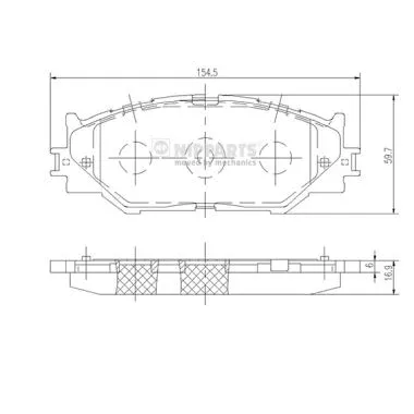Brake Pad Set, disc brake (N3602128)