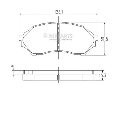 Brake Pad Set, disc brake (J3603047)