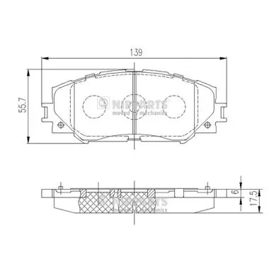 Brake Pad Set, disc brake (J3602120)
