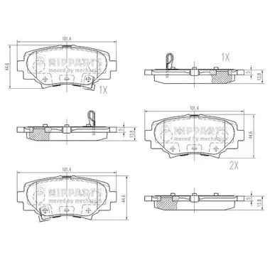 Brake Pad Set, disc brake (N3613027)