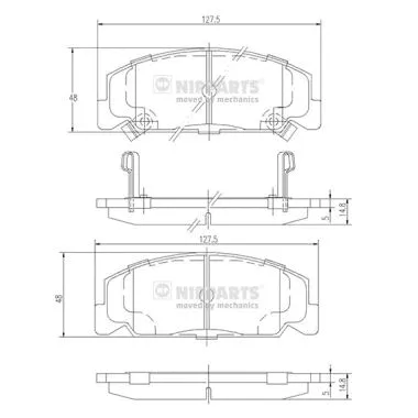 Brake Pad Set, disc brake (J3604027)