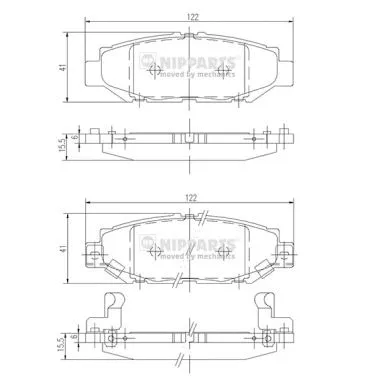 Brake Pad Set, disc brake (J3612016)