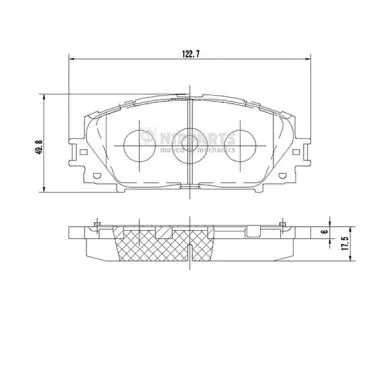 Brake Pad Set, disc brake (N3602127)
