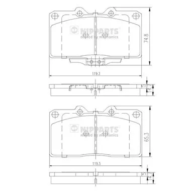 Brake Pad Set, disc brake (J3605033)