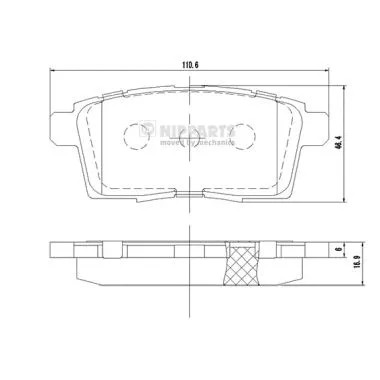 Brake Pad Set, disc brake (N3613024)