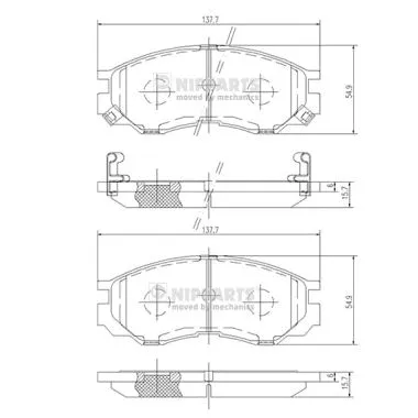 Brake Pad Set, disc brake (J3605035)
