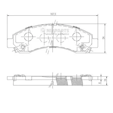 Brake Pad Set, disc brake (N3600801)
