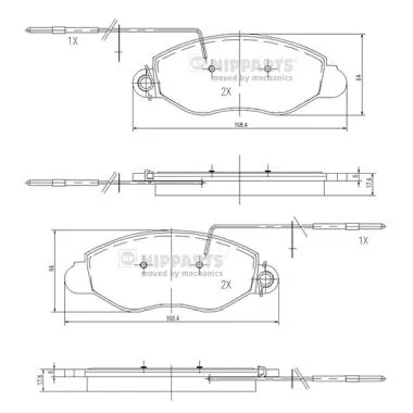Brake Pad Set, disc brake (N3601104)
