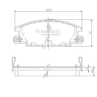 Brake Pad Set, disc brake (J3609004)