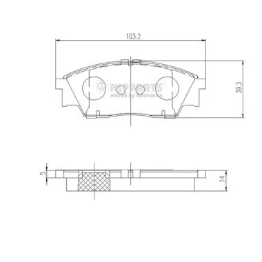 Brake Pad Set, disc brake (J3607004)