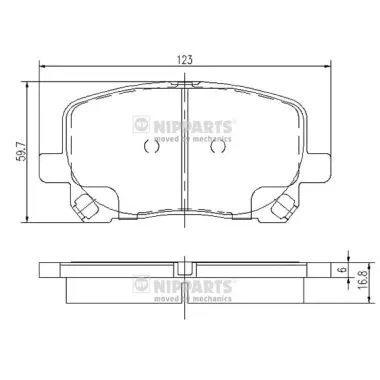 Brake Pad Set, disc brake (J3602096)