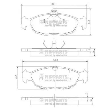 Brake Pad Set, disc brake (J3600901)