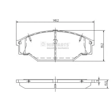 Brake Pad Set, disc brake (J3602047)