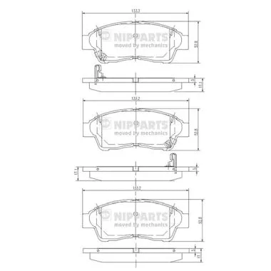 Brake Pad Set, disc brake (J3602064)