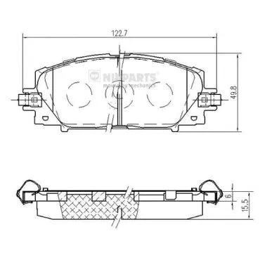 Brake Pad Set, disc brake (N3602148)