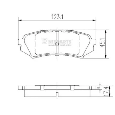 Brake Pad Set, disc brake (J3612022)
