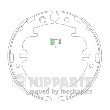Brake Shoe Set, parking brake (N3502083)