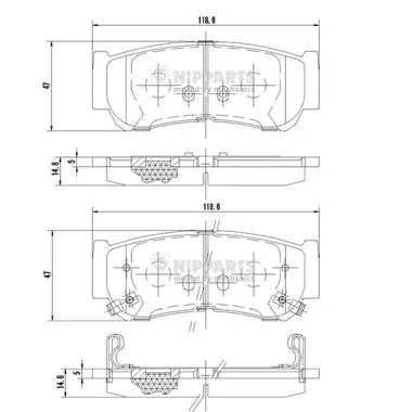 Brake Pad Set, disc brake (J3610517)