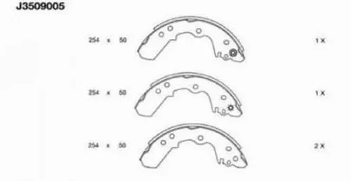 Brake Shoe Set (J3509005)