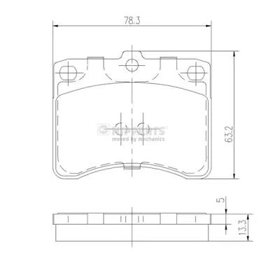 Brake Pad Set, disc brake (J3606005)