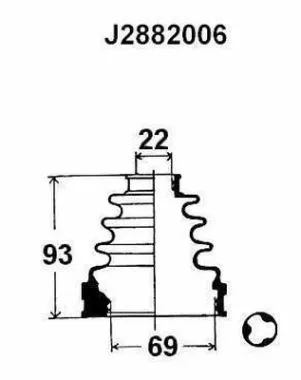 Bellow Kit, drive shaft (J2882006)