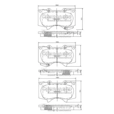 Brake Pad Set, disc brake (J3602109)