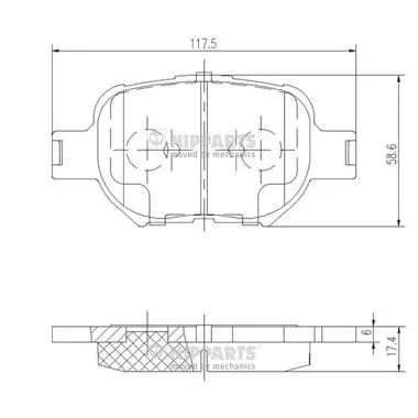 Brake Pad Set, disc brake (J3602091)
