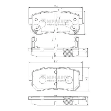 Brake Pad Set, disc brake (J3610512)