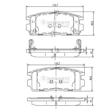 Brake Pad Set, disc brake (J3610905)
