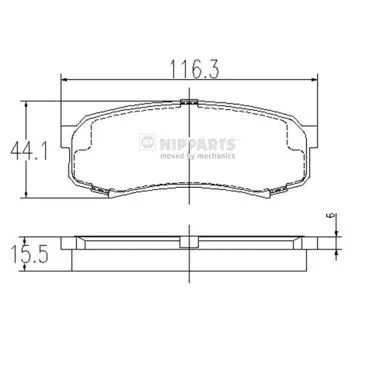Brake Pad Set, disc brake (J3612010)