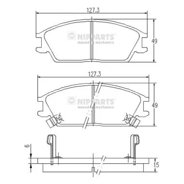 Brake Pad Set, disc brake (J3600539)