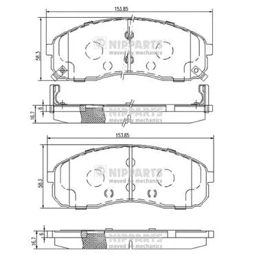 Brake Pad Set, disc brake (J3600328)