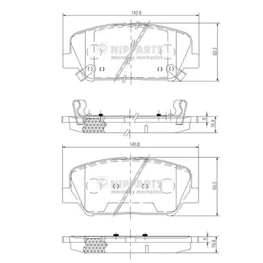 Brake Pad Set, disc brake (N3600547)